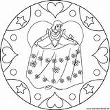 Prinzessin Mandalas Ausdrucken Ausmalen Malvorlage Kindermandala Herzen Sternen Lillifee Ausmalbild Einhorn Kamistad Afkomstig sketch template