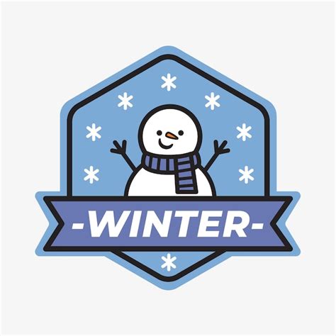 vector flat winter logo template
