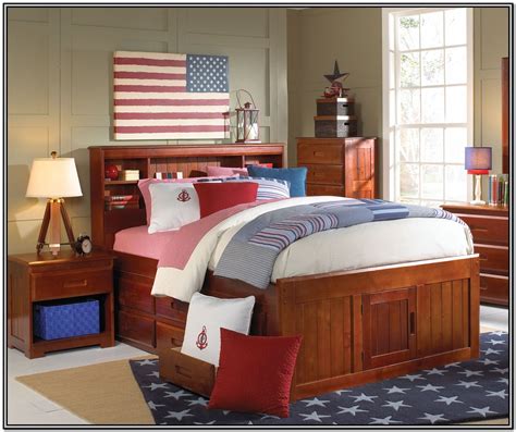 captains bed  trundle full bedroom home decorating ideas