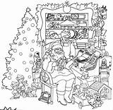 Coloring Christmas Pages Adults Printable Adult Hidden Contest Intricate Kids Print 1981 Colouring Sheets Color Hard Santa Holiday Scene Santaclaus sketch template
