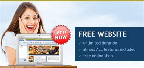 get a free website including an online shop now