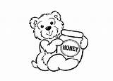 Honey Pot Bear Coloring Pages Baby Bears Cartoon Drawing Coloting Sheet Getdrawings Print sketch template