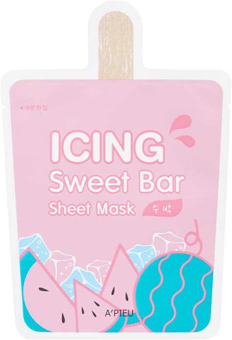 a pieu icing sweet bar sheet mask watermelon 21 g