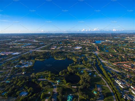 aerial view  pembroke pines high quality nature stock  creative market