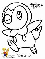 Coloring Pokemon Piplup Pages Popular sketch template