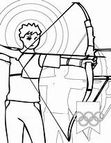 Coloring Pages Archery Sports Olympic Olympics Handipoints Printable Kids Games Print Primarygames Cat Results sketch template