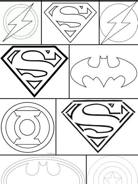 coloring  drawing easy superhero logo coloring pages