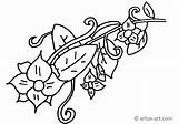 Blumenranke Ausmalen Ausmalbild Ranken Artus sketch template