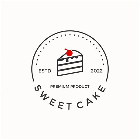 premium vector cake logo design template