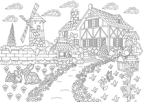 scenery coloring pages natural scenery nature coloring pages