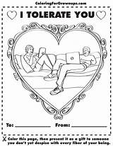Coloring Book Grown Ups Adulthood Pages Inappropriate Beautiful Adult Colouring Funny Adults Books Captures Horrors Valentine Valentines Color Humor Husband sketch template