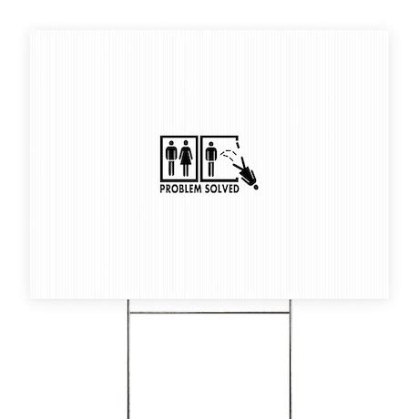 problem solved woman yard sign  deluxestore
