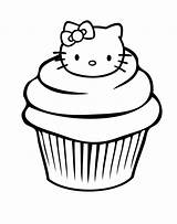 Kitty Hello Birthday Coloring Pages Slim sketch template