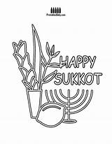 Sukkot Bunnies Shalom Getcolorings sketch template