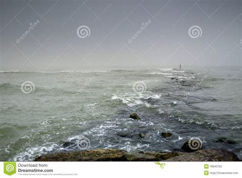 storm coming   shore stock image image  light