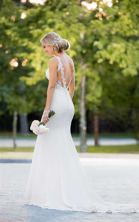 elegant backless wedding gown stella york wedding dresses