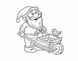 Dwarf Wheelbarrow Coloring Coloringcrew Pages Fairies Goblins Gnome Grumpy Elfs sketch template