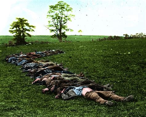 confederate rebel dead antietam sharpsburg colorized  civil war photo