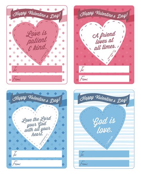 valentine scripture cards    printables printablee