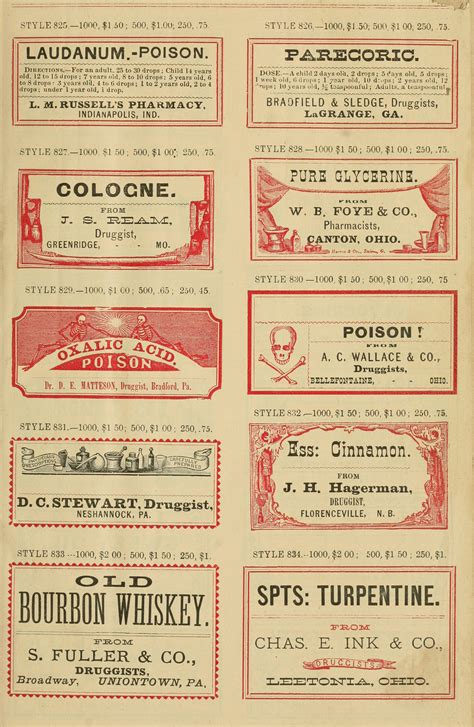 vintage apothecary labels     nifty vintage graphics