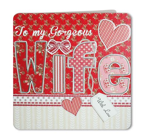 gorgeous wife valentines day card karenza paperie