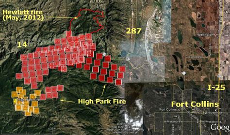 map  high park fire fort collins colorado