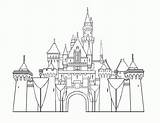 Coloring Pages Kingdom Magic Florida Castle Library Clipart Disneyland Disney sketch template