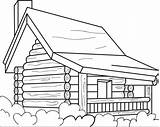 Cabin Coloring Log Pages Printable Drawing Kids Colouring Designs House Wood Cabins Easy Drawings Color Burning Line Patterns Simple Adults sketch template