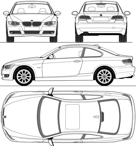 bmw  series  coupe  blueprints  outlines