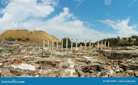 panorama  ancient ruins  beit shearimisrael stock photo image  palestine historic