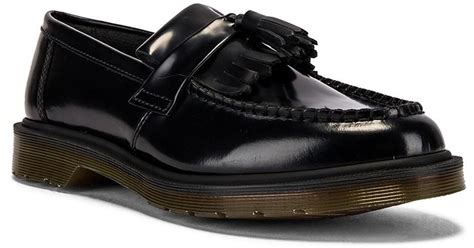 dr martens leather adrian  black  men lyst