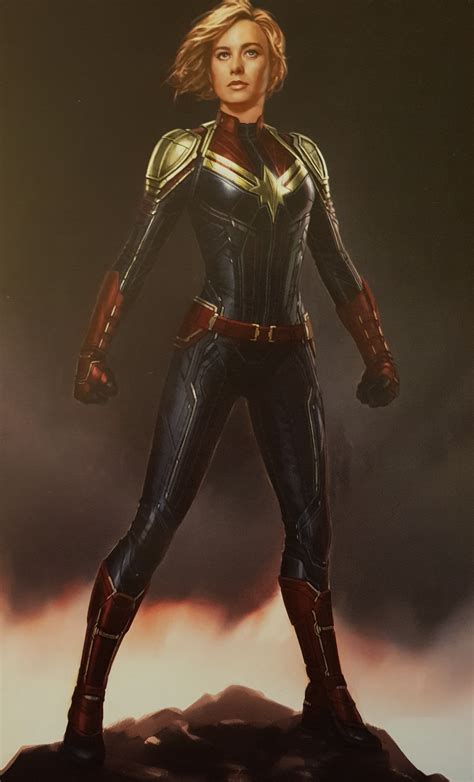 captain marvel concept art features  crazy alternate suit designs   binary form
