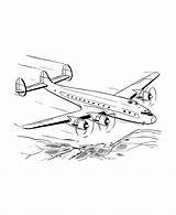 Coloring Pages Airplane Planes Airplanes Kids Sheets Printable Trains Aircraft Automobiles Activity Adults Constellation Jets Vehicle Popular Lockheed sketch template