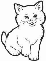 Coloring Cat Pages Colouring Pilih Papan Simple sketch template
