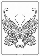 Mandala Butterfly Coloring Pages Printable sketch template