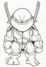 Ninja Tmnt Leonardo Chibi Turtle Drawing Turtles Drawings Mutant Teenage Getdrawings Deviantart sketch template