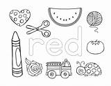 Coloring Pages Colors Learning Color Preschool Activities Red Worksheets Worksheet Printable Colour Printables Pre Names Teacherspayteachers sketch template