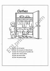 Worksheet Clothes Coloring Preview sketch template