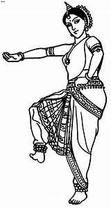 Folk Dancer Classical Dances Pencil Odissi Cari Karana Colouring Kathak Lasya Tandava Dancers Clipground 4to40 Kathakali sketch template