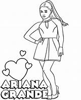 Ariana Druku Kolorowanka Kolorowanki Piosenkarka Kolorowankę Wydrukuj sketch template