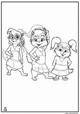 Alvin Chipmunks Coloring Pages Chipettes Animation Movies Library Clip Popular sketch template