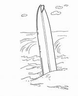 Coloring Surfboard Pages Surf Surfing Summer Board Surfboards Printable Beach Sheets Color Library Clipart Bluebonkers Books Fun Comments sketch template