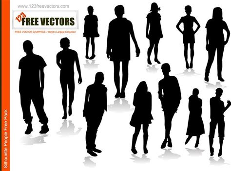 People Silhoutte Vector By ~123freevectors On Deviantart Vectores