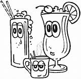 Coloring Pages Drink Drinks Kids Summer Sheets Cartoon Print Dari Disimpan Patrick sketch template