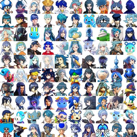 top  image cartoon characters blue hair thptnganamsteduvn