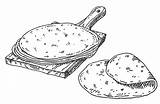 Tortillas Tortilla Comida Harina Hatching Taco Monochrome Iconos Ilustracion Gratis sketch template