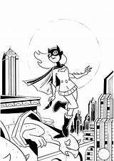 Batgirl Coloring Pages Gotham Guardian City sketch template