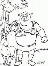 Shrek Coloring Pages Cartoons sketch template