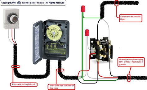 lighting contactor wiring diagram  photocell electrical engineering blog