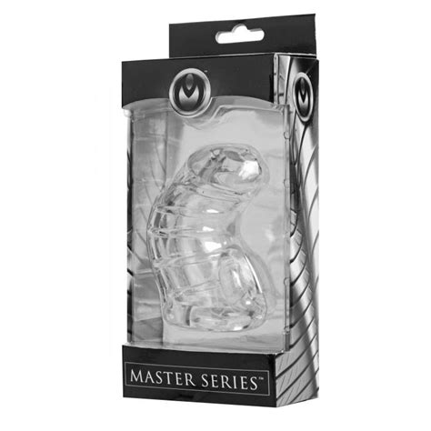 master series detained soft chasity cage clear 4